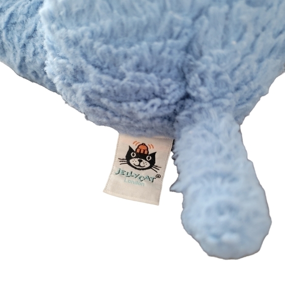 Jellycat London Fuddlewuddle blue soft plush elephant 8" stuffed animal - Picture 8 of 9